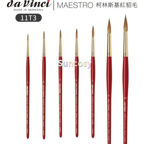 Da Vinci Series V11T3 Maestro Paint Brush, Kolinsky Red Sable, China Limited Edition, Watercolor Brush ,Art Supplies