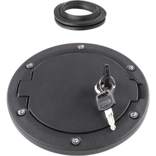 Fuel Filler Cover Locking Gas Tank Door Aluminum Alloy Gas Cover Exterior Accessories for WranglerJK