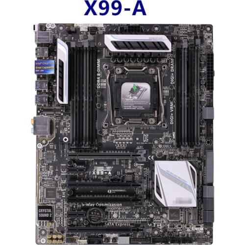 For ASUS X99 Motherboard LGA 2011-V3 DDR4 64GB Intel X99 PCI-E 3.0 USB3.0 SATA3 Core i7-5820K cpus ATX X99-A Desktop Motherboard
