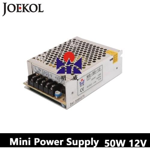 Mini type switching power supply 50W 12V 4A,Single Output ac-dc power supply for Led Strip,voltage converter 110v/220v to 12v