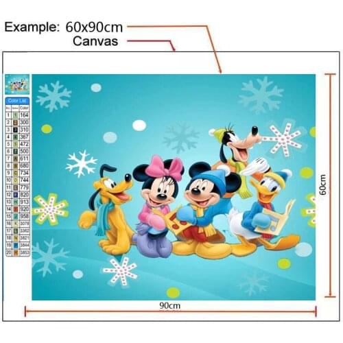 Disney Full Square Diamond Painting Classic Characters 5D DIY Diamond Embroidery Cross Stitch Kit Handmade Gift Home Decoration