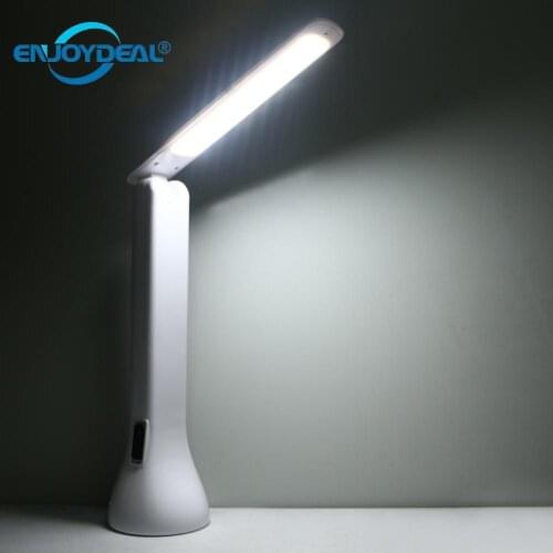 Desk lamp Foldable Table Light 2in1 Portable LED Flashlight Torch US Plug