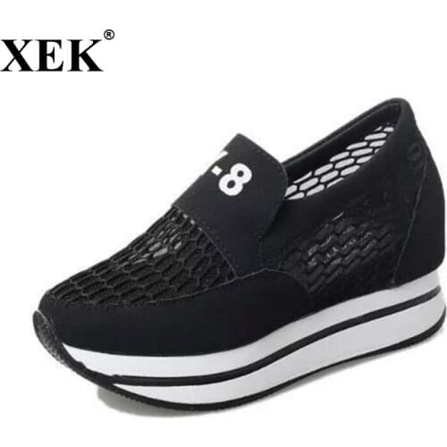 2017 New Women Platform Shoes Lace up Fashion brand Women summer shoes Mesh Flats Women Breathable shoes woman Y8 ST187