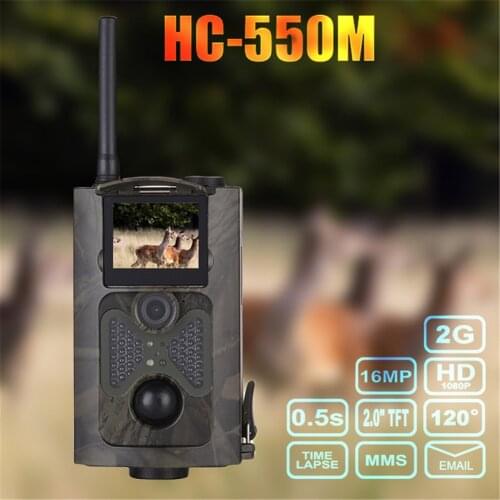 Night Vision Hunting Camera Photo Trap HC 550M Chasse Wild Hunter Game Trail Sensor Gsm Mms Infrared Wildlife Camera 120 Degrees