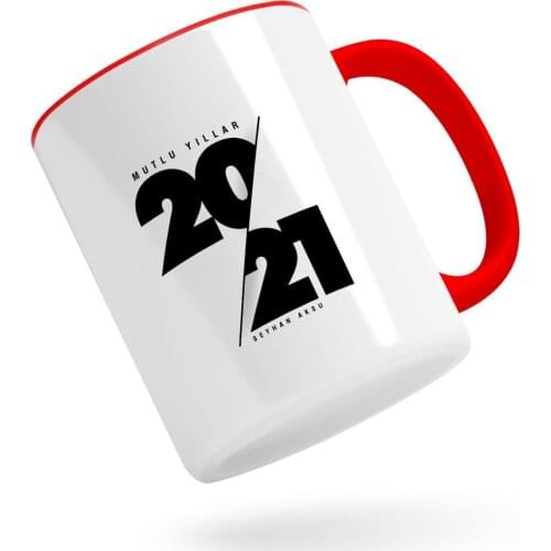 Personalized 2021 Happy Birthday Red Mug Bardak-9