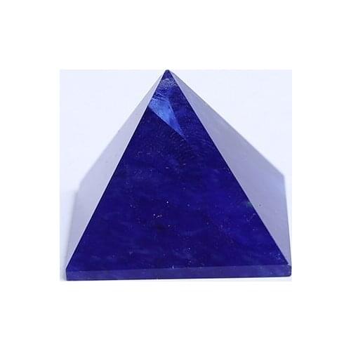 Pyramid-Finest Big Blue Melting Quartz Pyramids Gemstone 1.18" Carved Pyramidal Crystal Healing Crafts