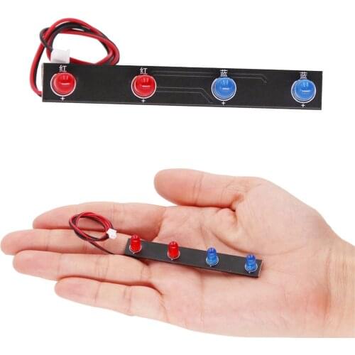 Ceiling Lamp Bar with 2 Red And 2 Blue RC LEDs for WLtoys 12428 1/12