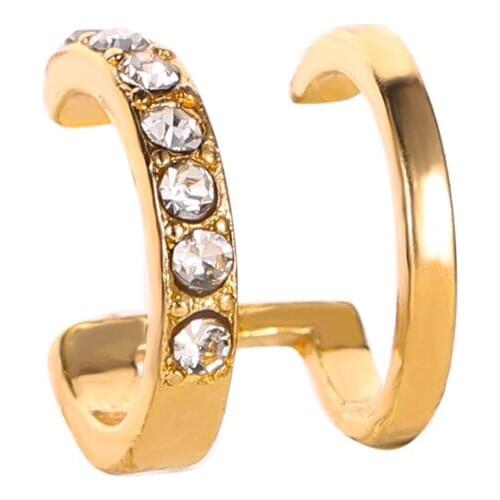 Korean Style Simple Line Ear Clip Fashion Double C Ear Bone Clip Double U-Shaped Ear Clip Without Pierced Ear Clip Gift