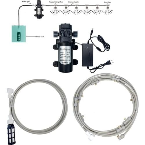 Garden Water Spray Nozzle Ectric Pump Misting Spray System Nebulizer For Flowers Plant Greenhouse Garden Irrigation 6M