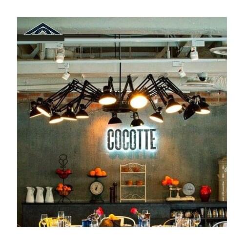 Retro Vintage Black White Spider Pendant Lamps E27 G80 AC 110/220V Loft Lights Pendant Light hanging lights for home decor