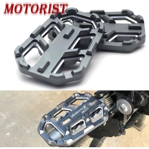 MOTORIST Folding Rear Foot Pegs Footrest Passenger Rear foot Set For Kawasaki VERSYS-X 300 Non-slip widened rear pedal