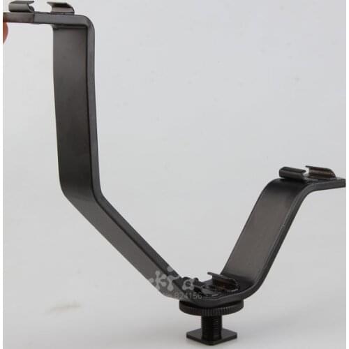 V) DSLR Camera flash stand hot shoe adapter microphone videl light tripod mount holder metal photo studio accessories