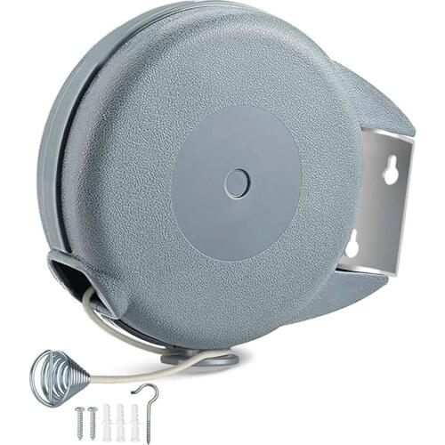 Retractable Clothesline Outdoor Laundry Line for Drying Clothes Holds Line Retracting Indoor Wall Mount Clothesline tendedero