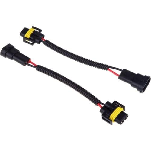 2pcs H8 H9 H11 Wiring Harness Socket Wire Connector Plug Adapter for HID LED Foglight Head Light Lamp Bulb