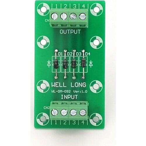 4 Channel Diode Protection Terminal Block IN4007 1A/1200V Diode Terminal Block