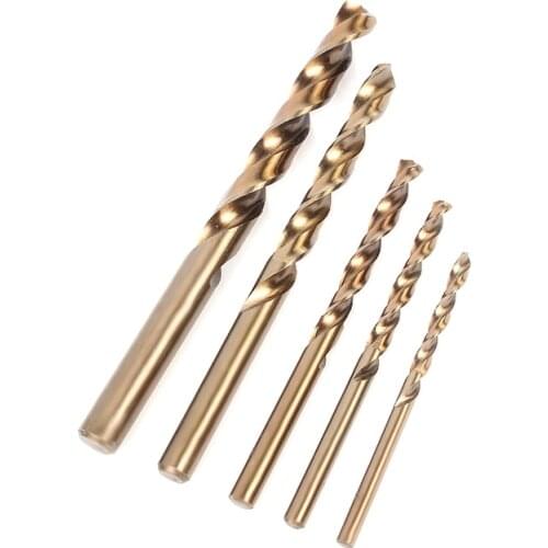 5pcs/set HSS-CO M35 Cobalt Drill Bit 4/5/6/8/10MM Good Toughness,wear Resistance, High Temperature Resistant