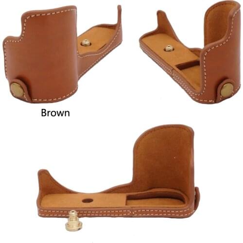 Camera Accessory Professional Fashional Camera Leather Bottom Camera Half Bag Case Body Cover For Sony A5000 A5100