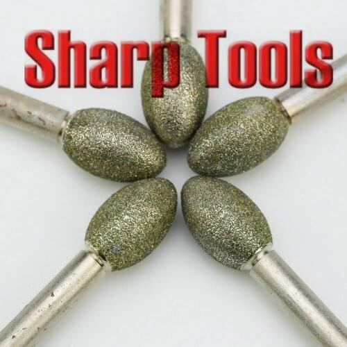 6x12mm Electroplated Diamond Die Grinder Rotary Burrs Dremel Milling Cutter Drill Bits Tools for Stone Jade Grinding 60 Grit