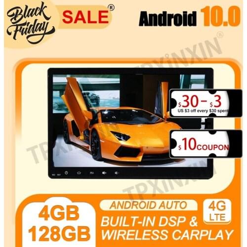 Android 10.0 IPS PX6 DSP Carplay 4G+128G For Honda HRV 2014-2016 Multimedia Player Auto Radio Tape Recorder GPS Navi Head Unit