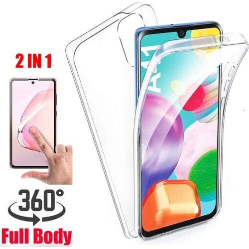 360 PC+Silicone Case on Samsung A42 A12 S20 S21 FE M51 A6 A8 A7 A9S 2018 A3 A5 2017 Full Body Cover Galaxy A02S A11 A21S A31 A41