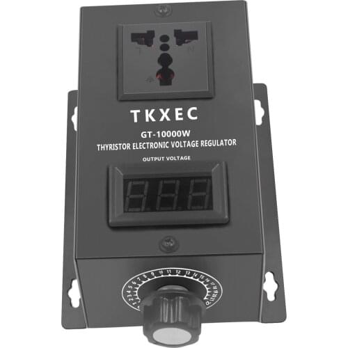 AC 220V 10000W SCR Electronic Voltage Regulator Temperature Motor Speed Adjustable Controller Dimming Dimmer Thermostat