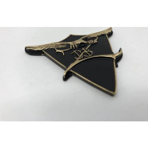 DBZ guitar headstock logo metal in golden color dbz bird of prey original and new