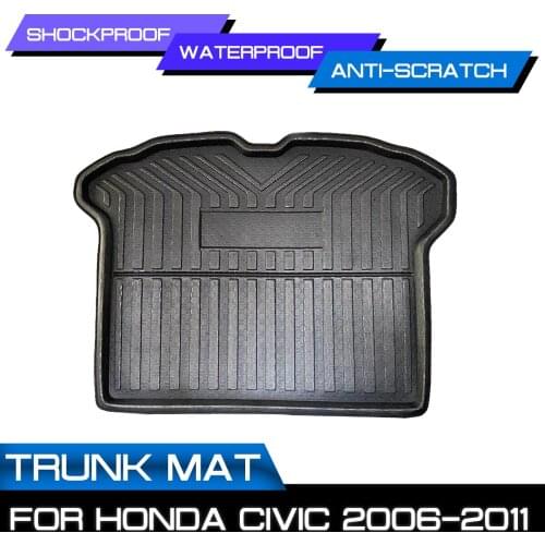 Car Rear Trunk Boot Mat Waterproof Floor Mats Carpet Anti Mud Tray Cargo Liner For Honda Civic 2006 2007 2008 2009 2010 2011
