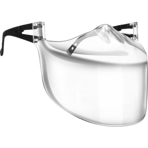 Adults Reusable Plastic Mouth Protection Washable Plexiglas Nose-Mouth Mask Transparent Mondmasker Halloween Dress Cosplay Mask