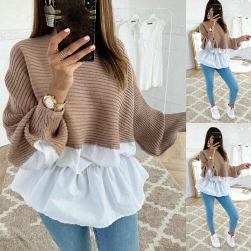 Fashion Casual Womens Clothing Female Solid Color O-Neck Long Sleeved Knitted Sweater Women Soft Pullovers