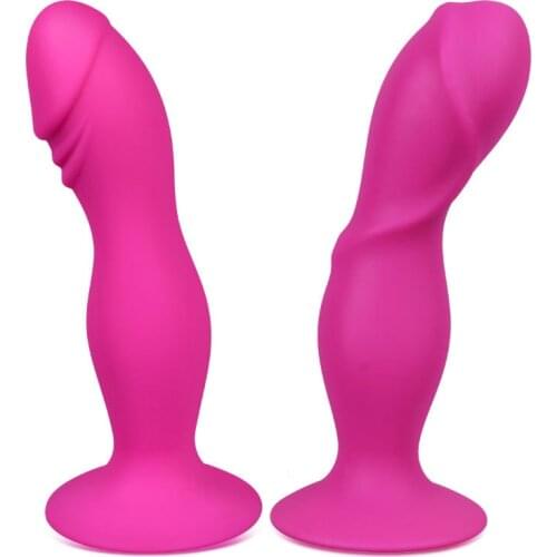 Soft Silicone Anal Plug Prostate Massager Powerful Suction Cup Dildo G-spot Anal Stimulator Adult Sex Toys for Woman and Man Gay