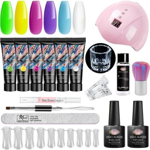 15ml Acrylic Color Nail Extension builder UV Gel Kit Set UV Building Jelly Nail Gel Polish Finger Nail Art Manicure Tools Set