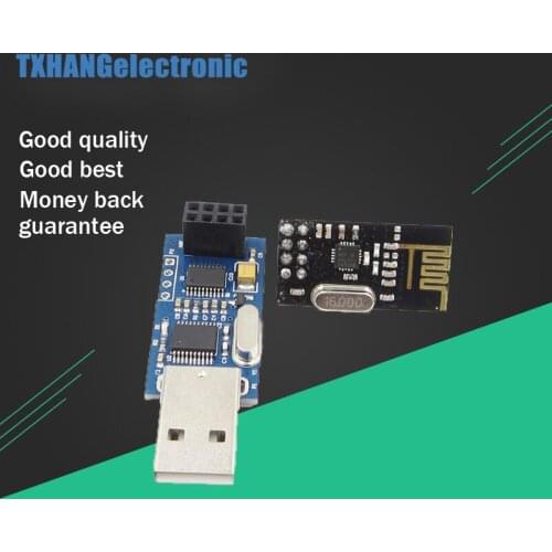 New USB to Serial Port Adapter Board + 2.4G NRF24L01+ Wireless Module diy electronics