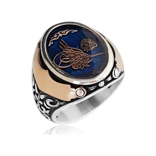Original Etnic New Hot Sale Turkish 925 Silver Ottoman Tugra Rings Dirilis Ring for Man Kayi Ertugrul Vintage Fine Jewelry