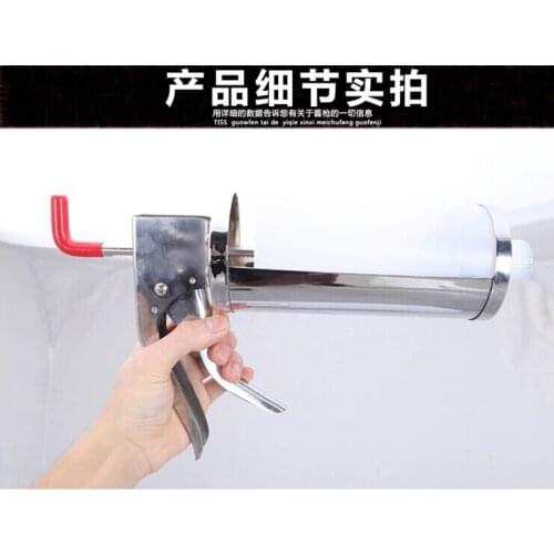 Stainless steel Salad dressing gun/ Hamburg sauce gun /sauce filler with one bottle