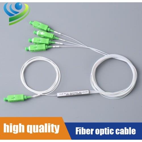 PLC Stainless Steel type splitter 1x4 SC/APC Mini PVC 1.5M Length