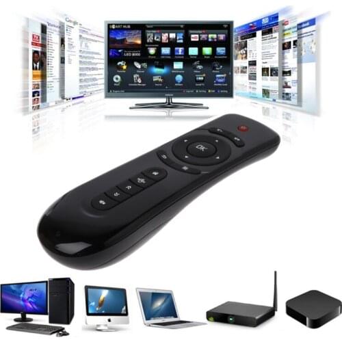 2.4GHz Fly Air Mouse T2 Remote Control Wireless 3D Gyro Motion Stick PC Android Plastic 2 x AAA