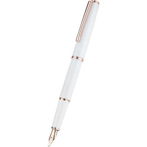 Vintage Push Type HongDian 920 Stainless Steel Fountain Pen Rose Gold Plated Extra Fine/Fine EF/F 0.4mm/0.5mm Nib Writing Gift