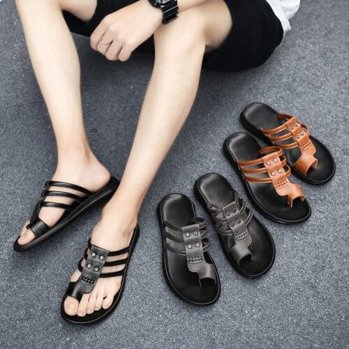 Sandal Men Shoes Mens Sandals Comfort Leather Roman Samool Shoes Men Beach Sandal Summer Big For Sandalias Hombre Man Male