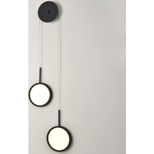 Modern Adjustable Wall Lamp Living Room Stairwell Aisle Lighting Art Hotel LED Bedside Lamp Black Gold Indoor Decor Lighting