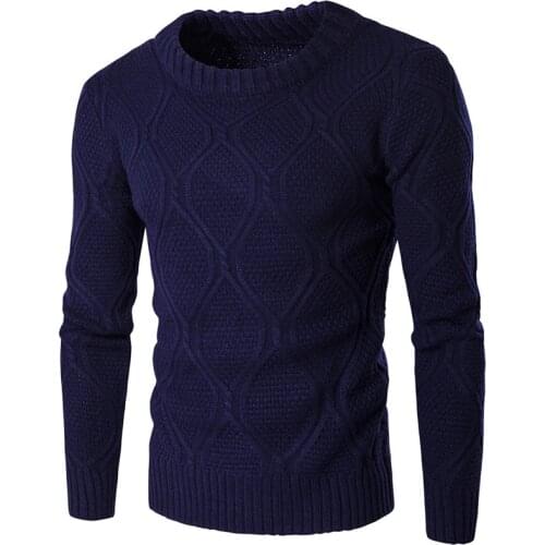 Pop Autumn Solid Sweaters Men Warm Casual Pullover Sweaters Male Spring Knitted Sweater Coat Cotton Tops Outwear