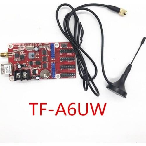 TF-A6UW USB and wifi led display screen controller P10 ,P16,P20,F3.0,F3.75,F5.0,P6 single color and dual color led control card