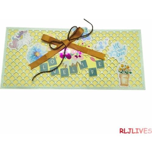 Slimline Backgrounds Landscape Metal Cutting Dies DIY Scrapbooking Card Stencil Paper Craft Handmade Album Handbook Decoration