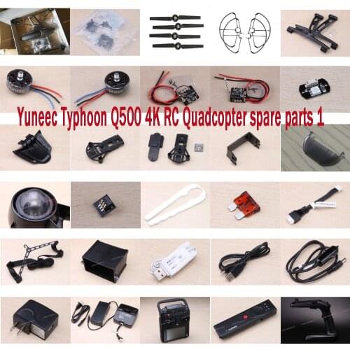 Yuneec Typhoon Q500 4K RC Quadcopter spare parts body shell motor propellers blade guard ESC charger LED lampshade Cable parts 1