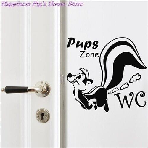 Funny Squirrel toilet pups zone WC stickers wall decorations diy adesivos de paredes home decal mual art waterproof posters