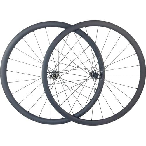 1300g 700c 30mm asymmetric TUBELESS TAPELESS carbon wheels 25mm U shape road disc straight pull wheelset Novatec D411CB D412CB