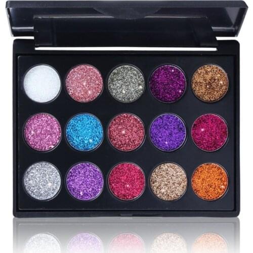 15 Colors Eye Shadow Palette Masonry Shinning 3D Charming Glitter Eyeshadow Makeup Palette Make Up palette Cosmetics Beauty Tool