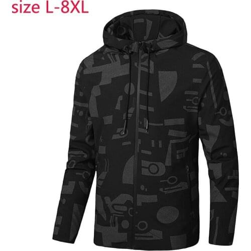 2019new arrival fashion Thin Jacket Spring Autumn super Large jacket Clothes Casual Hoodie Men plus size L-3XL4XL5XL6XL7XL8XL