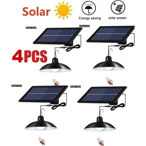 4pcs Retro Lampshade Solar Pendant Chandelier solar Lamp Light Lampada Decorative Wall Street Garden Street Light For Yard Outdo
