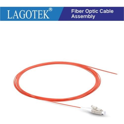 50/100/200/500PCS LC/UPC fiber Pigtail Simplex 50/125 Mulit Mode Fiber Optic Pigtail 0.9mm LSZH Orange Color