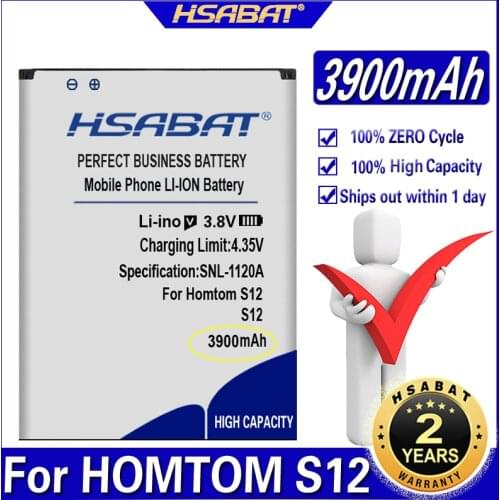 HSABAT S12 3900mAh Battery for HOMTOM S12 Mobile Phone Batteries